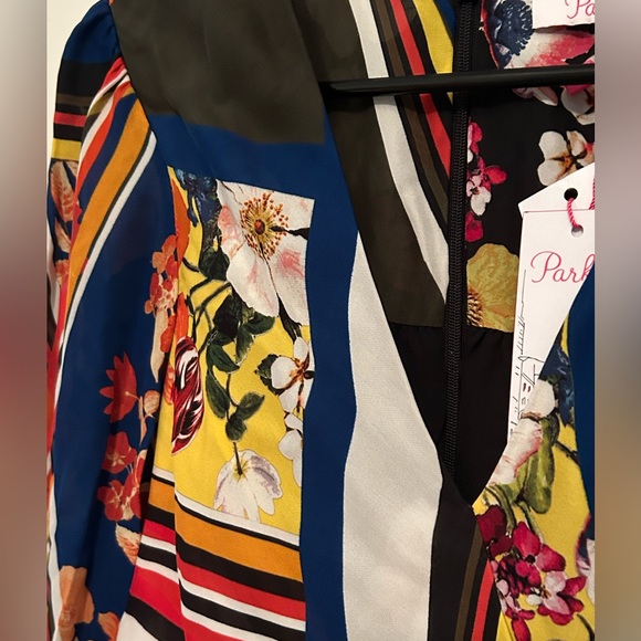 PARKERNY SCARF FLOWER LONG SLEEVE DRESS - Picture 6 of 7